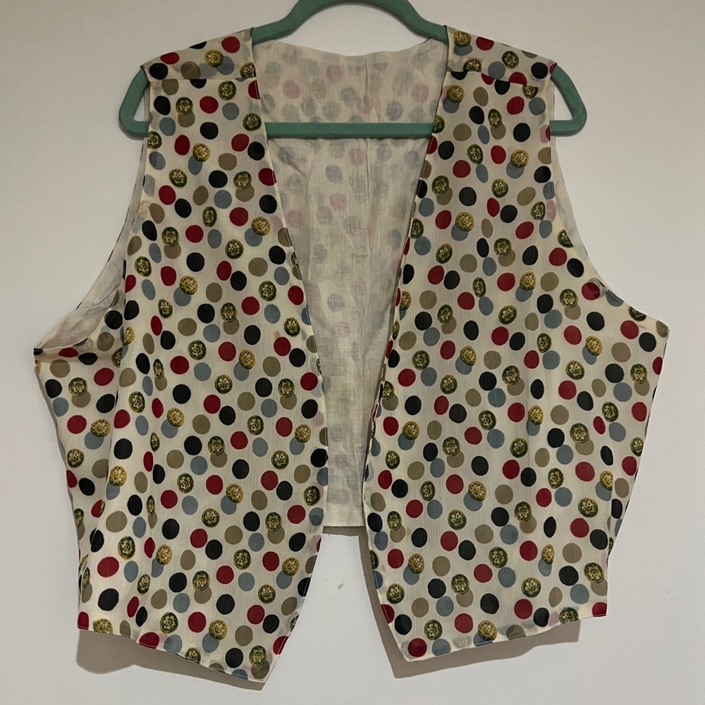 Polka Dot Vest with Multicolor Dots